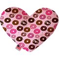 Mirage Pet Products Pink Donuts Canvas Heart Dog Toy 6 in. 1131-CTYHT6